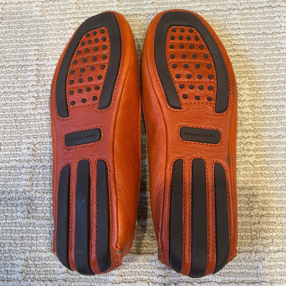 Michael Kors Orange Leather Ballet Flats - Picture 4 of 7